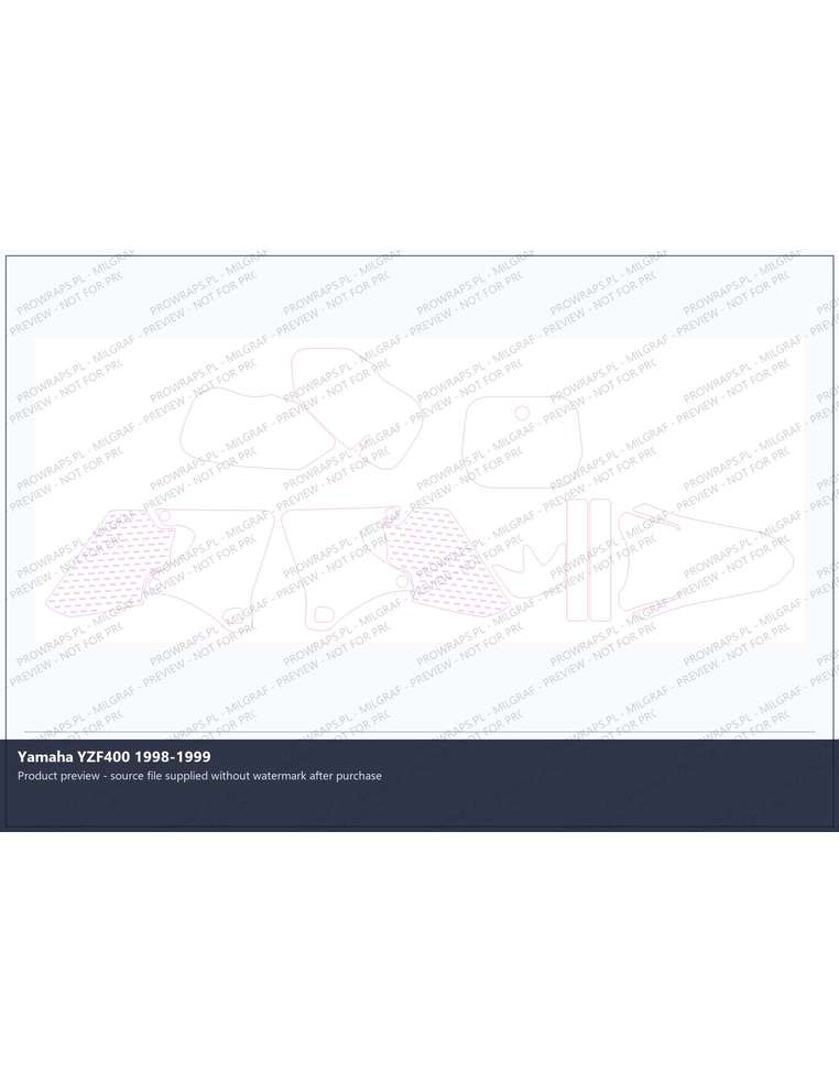 PPF Template - Yamaha YZF400 1998-1999