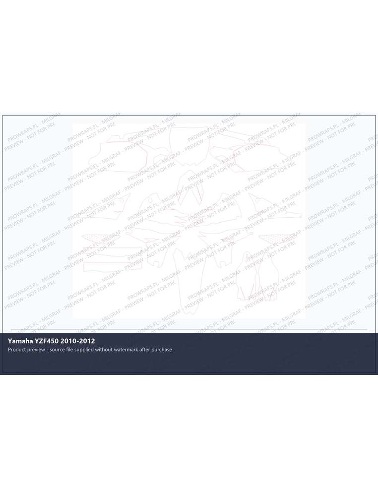 PPF Template - Yamaha YZF450 2010-2012