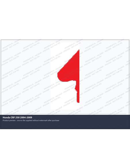 PPF Template - Honda CRF 250 2004-2009