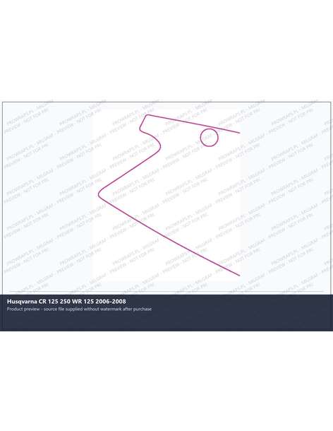 PPF Template - Husqvarna CR 125 250 WR 125 2006-2008