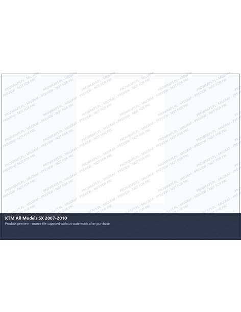 PPF Template - KTM All Models SX 2007-2010