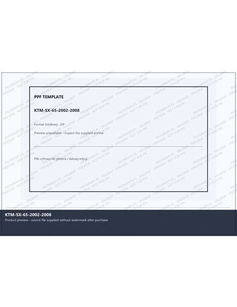 PPF Template - KTM-SX-65-2002-2008