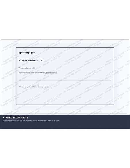 PPF Template - KTM-SX-85-2003-2012
