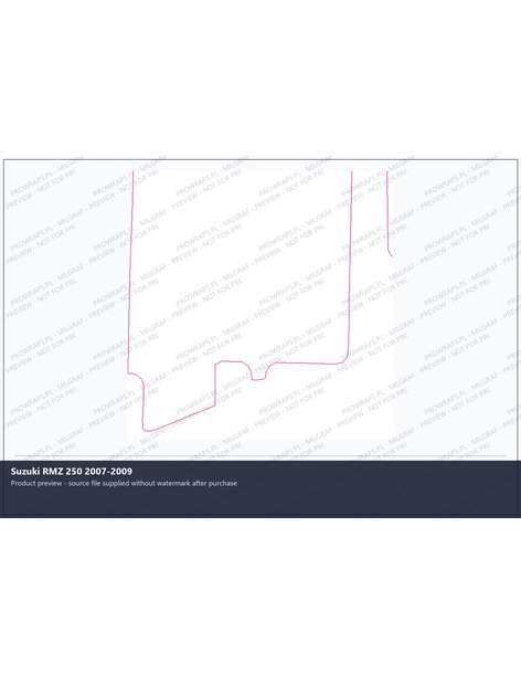 PPF Template - Suzuki RMZ 250 2007-2009