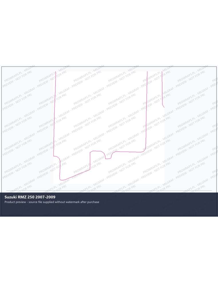 PPF Template - Suzuki RMZ 250 2007-2009