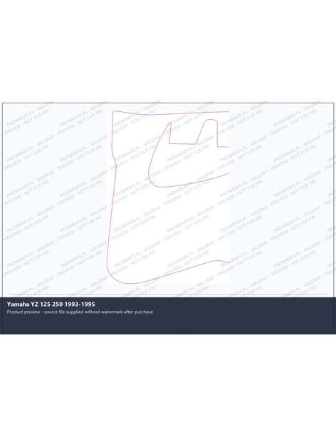 PPF Template - Yamaha YZ 125 250 1993-1995