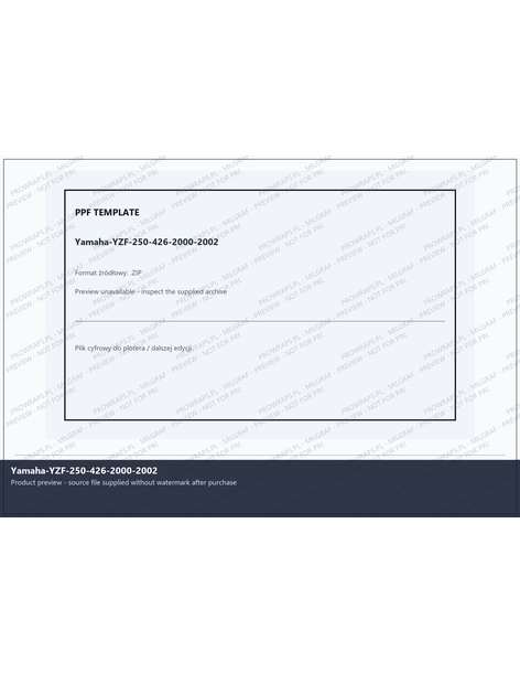 PPF Template - Yamaha-YZF-250-426-2000-2002