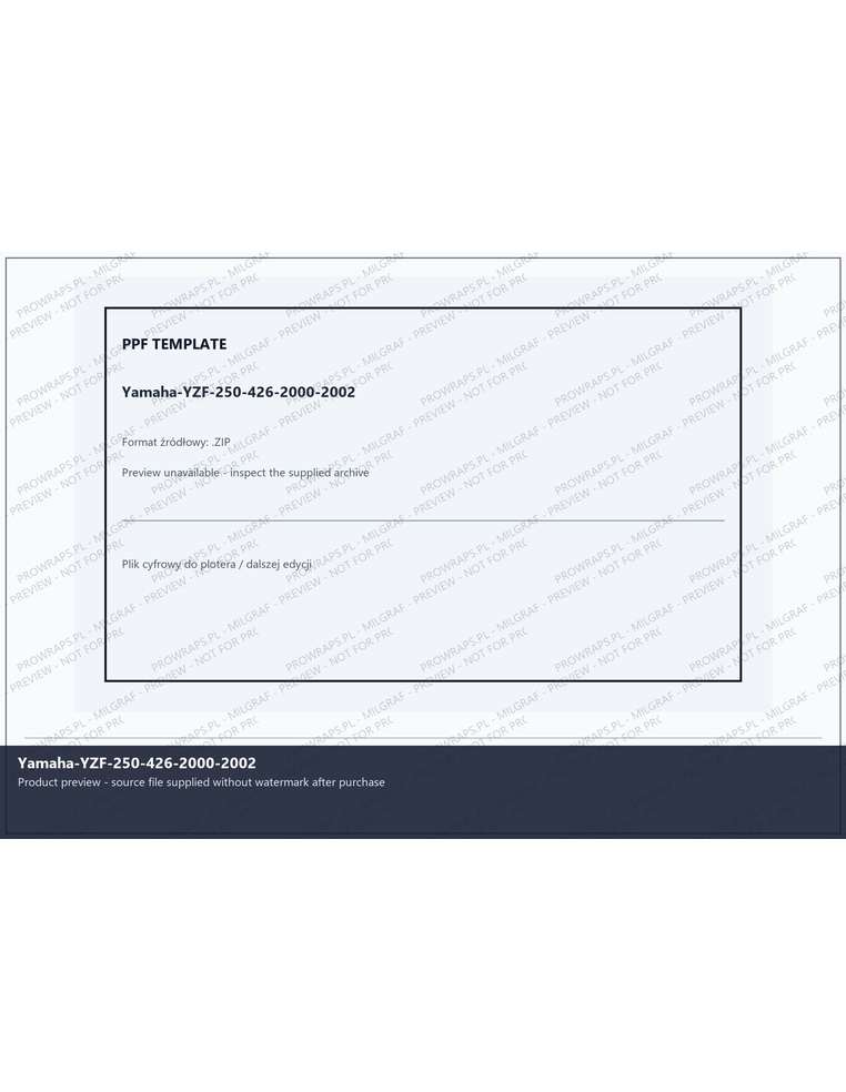 PPF Template - Yamaha-YZF-250-426-2000-2002