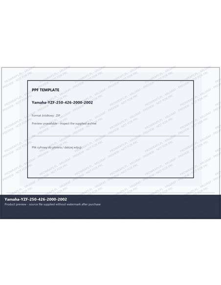 PPF Template - Yamaha-YZF-250-426-2000-2002