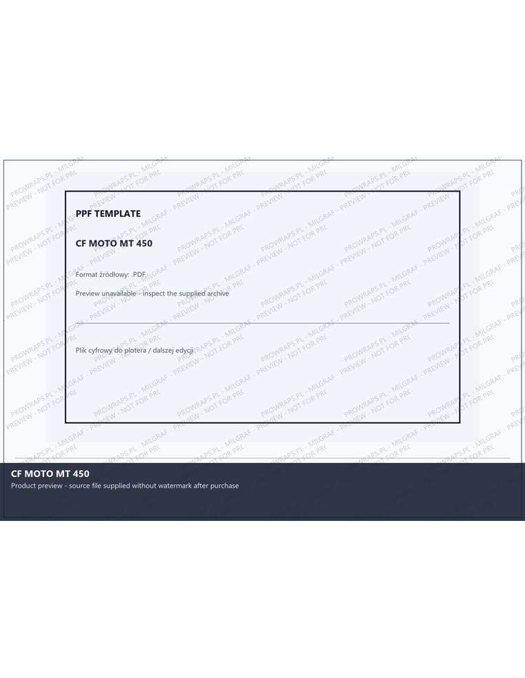 PPF Template - CF MOTO MT 450