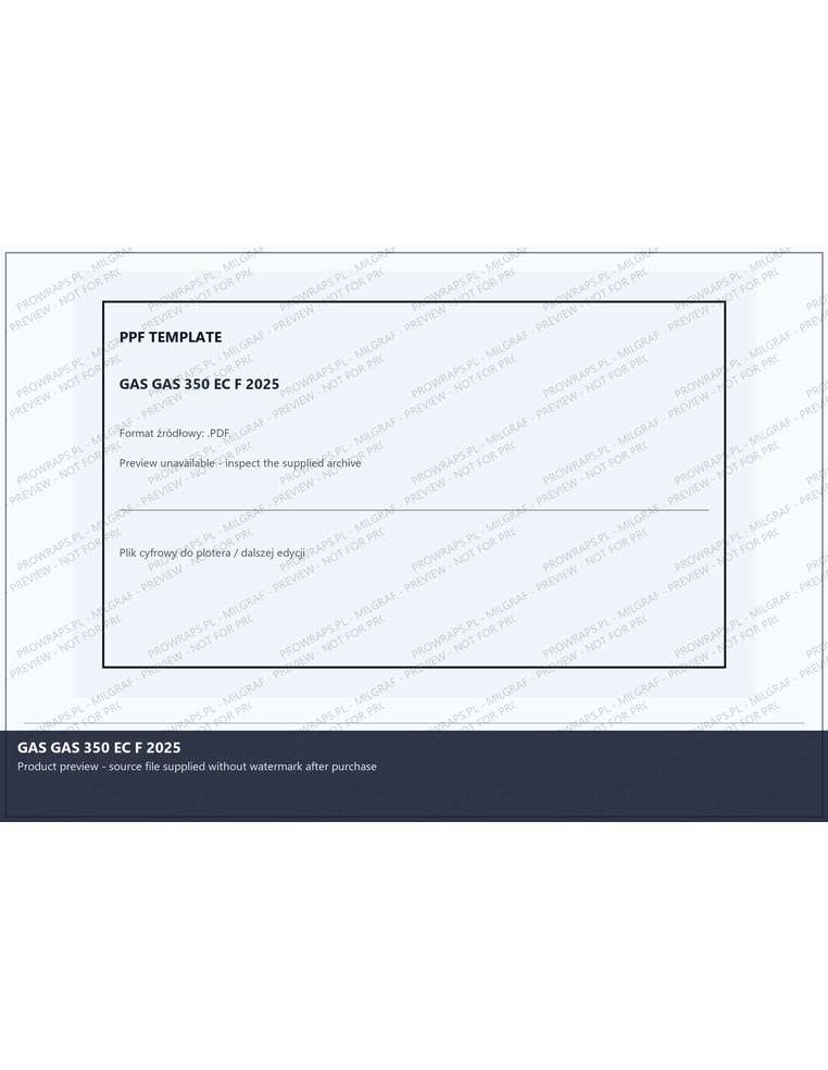 PPF Template - GAS GAS 350 EC F 2025