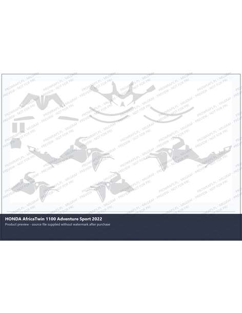 PPF Template - HONDA AfricaTwin 1100 Adventure Sport 2022