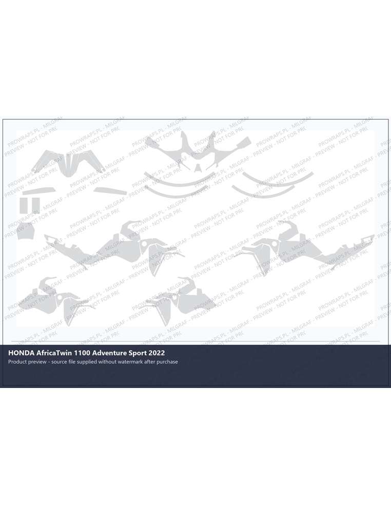 PPF Template - HONDA AfricaTwin 1100 Adventure Sport 2022