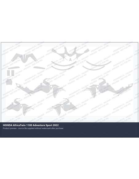 PPF Template - HONDA AfricaTwin 1100 Adventure Sport 2022