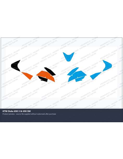 PPF Template - KTM Duke 690 3 & 690 SM