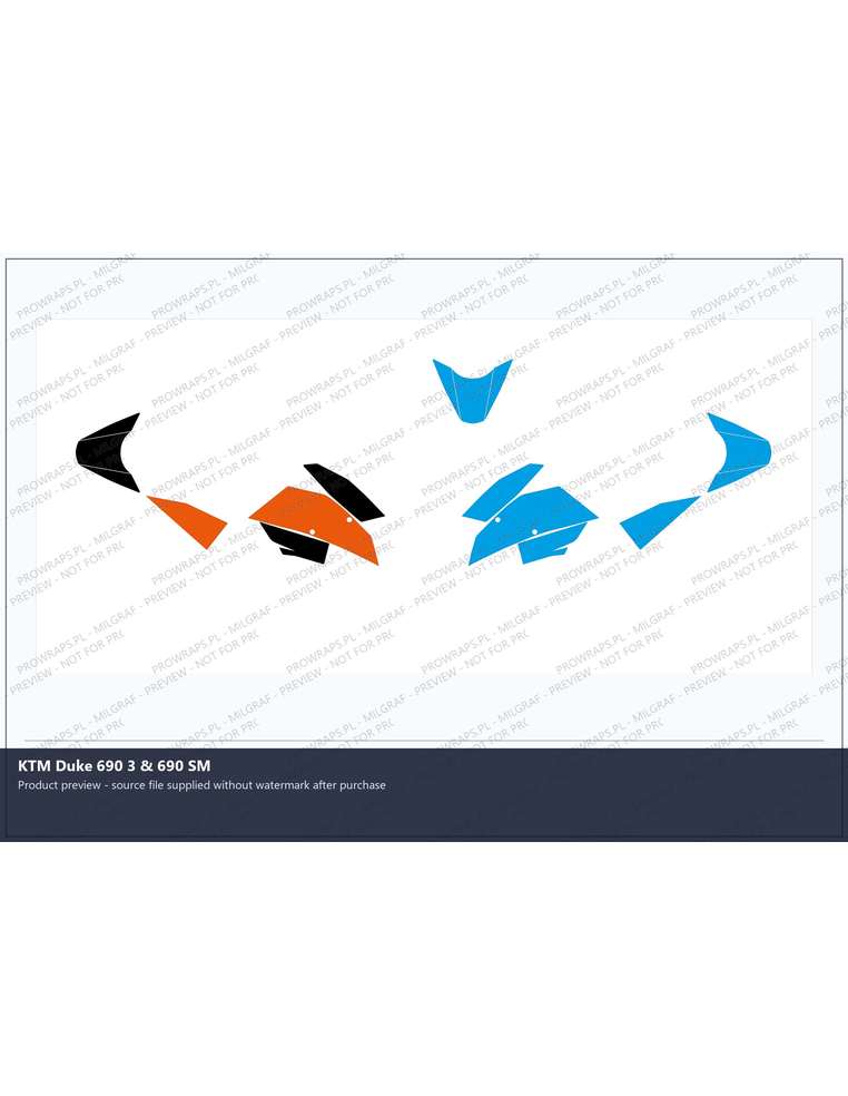 PPF Template - KTM Duke 690 3 & 690 SM