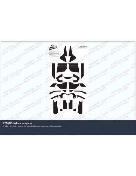 PPF Template - XT660Z stickers template