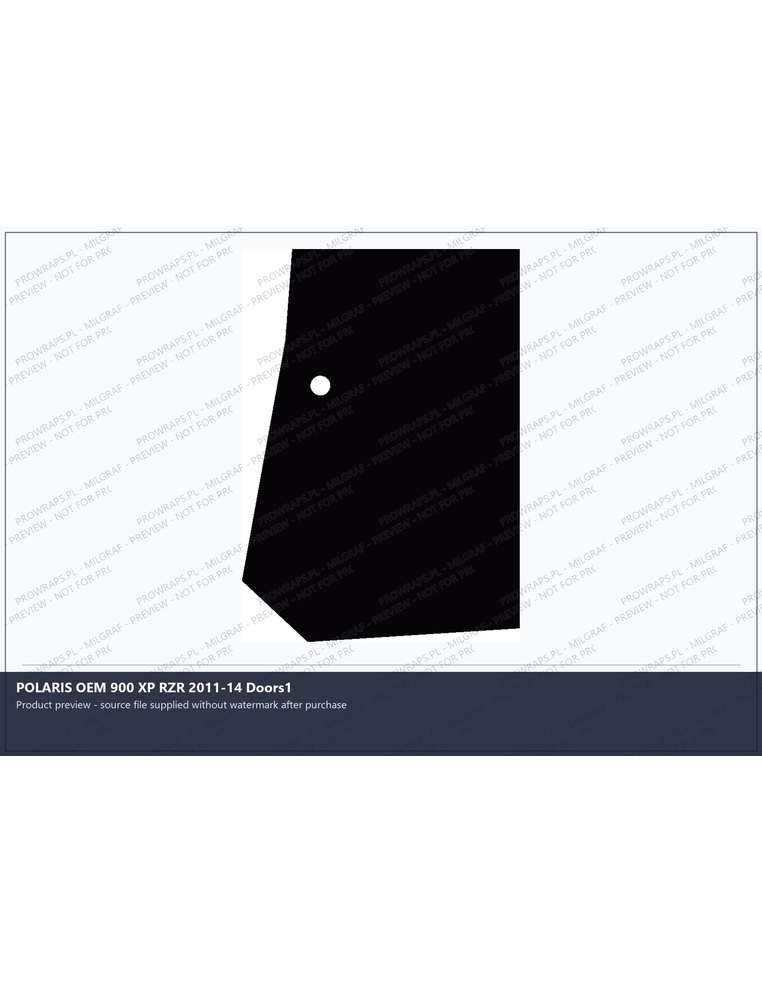 PPF Template - POLARIS OEM 900 XP RZR 2011-14 Doors1