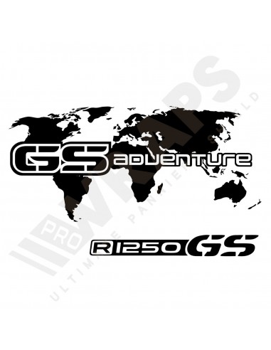 Naklejka mapa świata GS adventure R1250GS