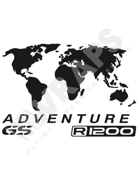 Naklejka mapy świata ADVENTURE R1200 GS