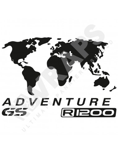 Naklejka mapy świata ADVENTURE R1200 GS
