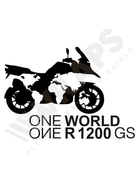 Naklejka motocykl świat One World One R1200GS
